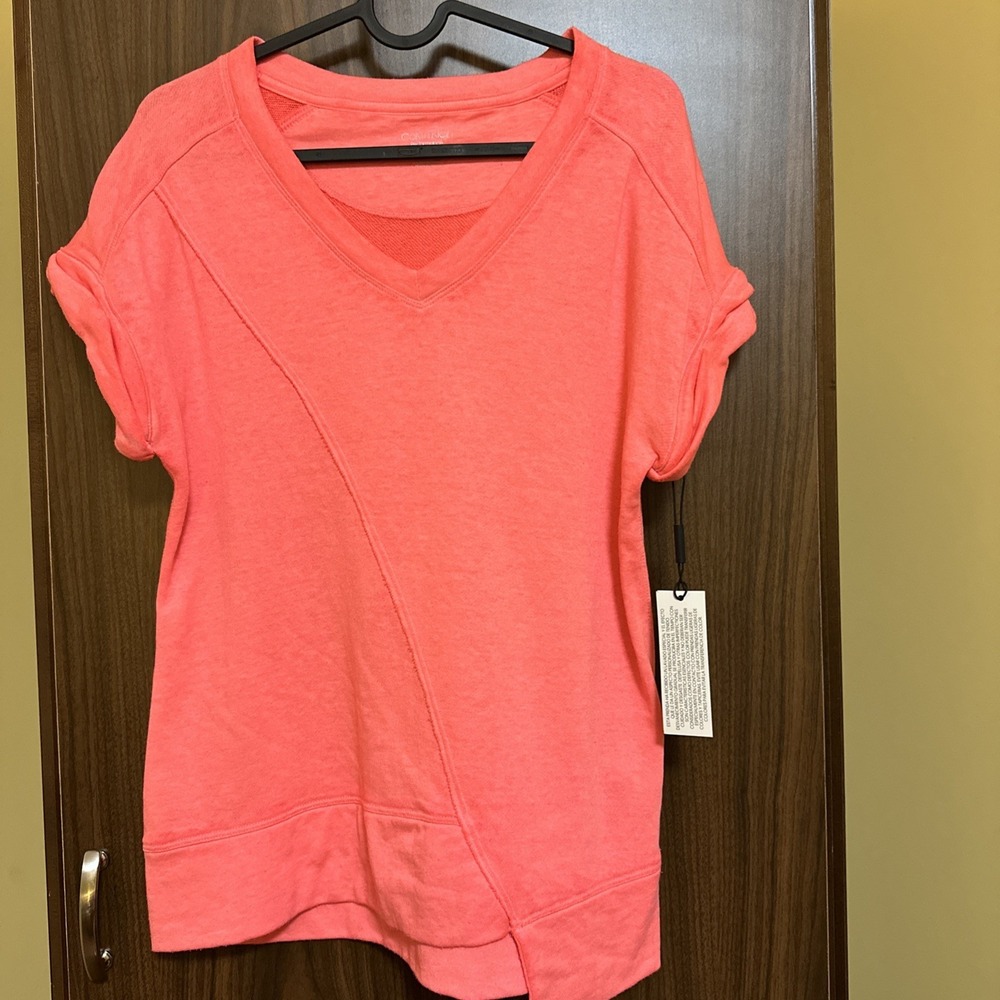 Calvin Klein Performance Womens Asymmetrical Hem Active Pullover Top Size XS